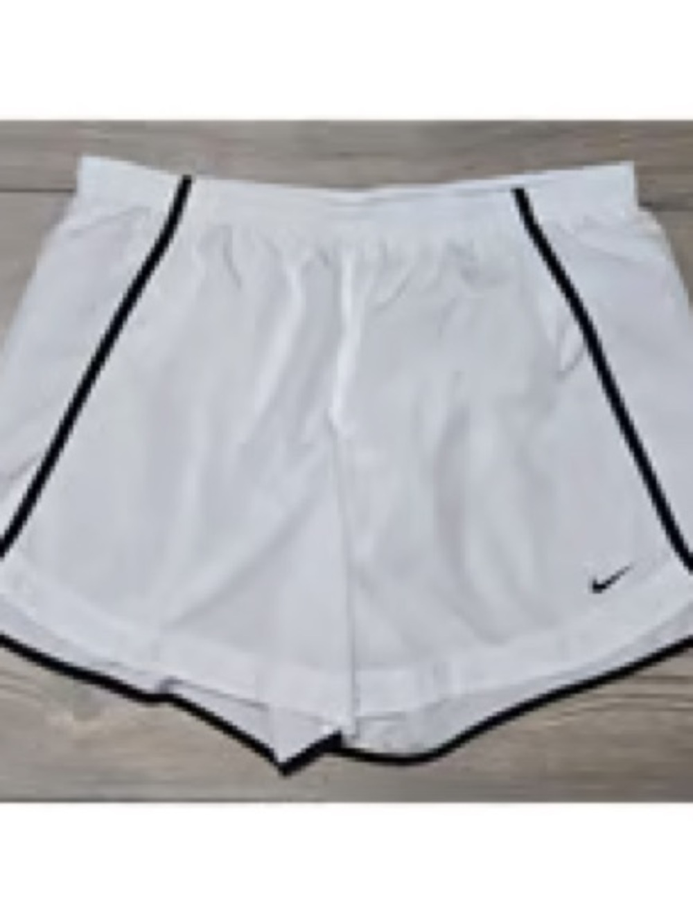 Nike White Women's Athletic Shorts with Black Accents
